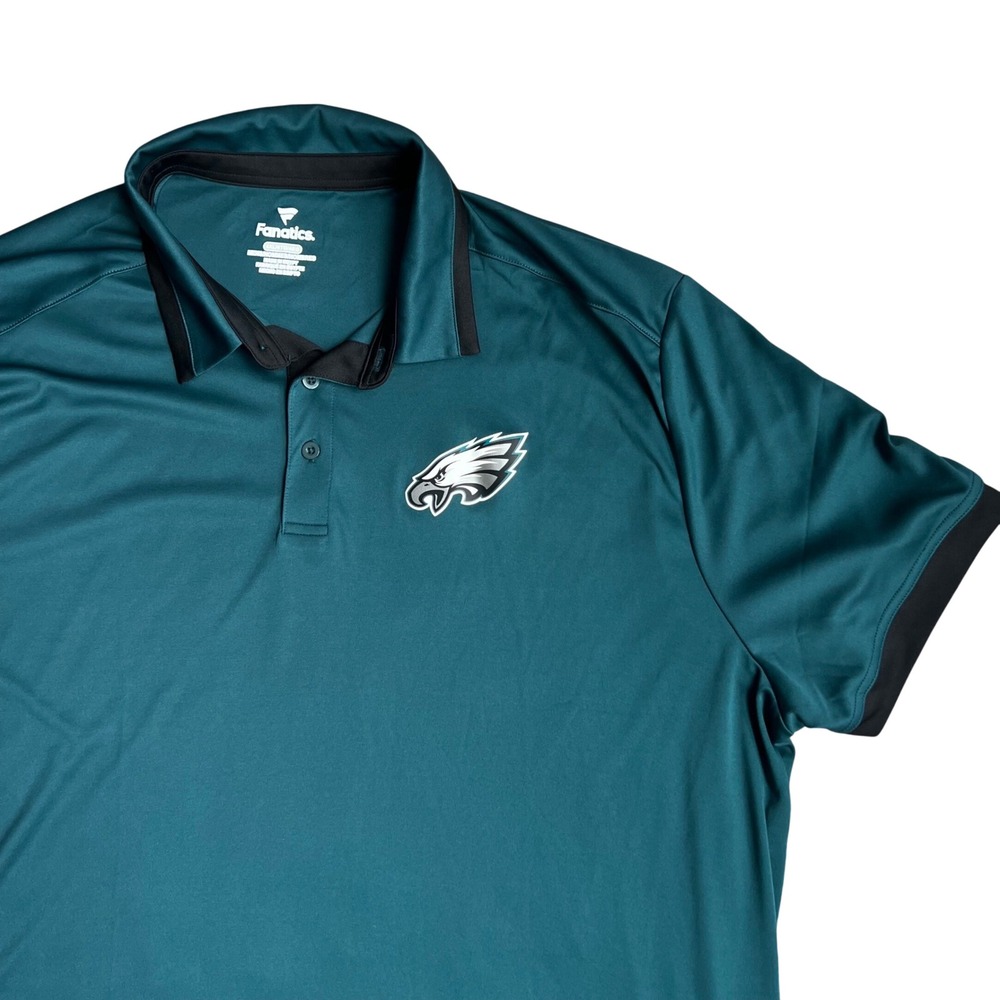 Fanatics Philadelphia Eagles Polo Shirt Mens 4XL Green Short Sleeve NFL Football